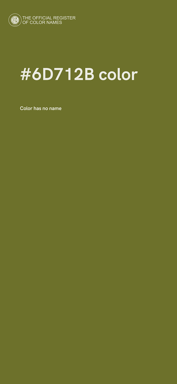 #6D712B color image