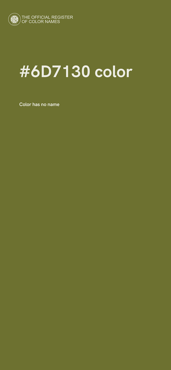 #6D7130 color image