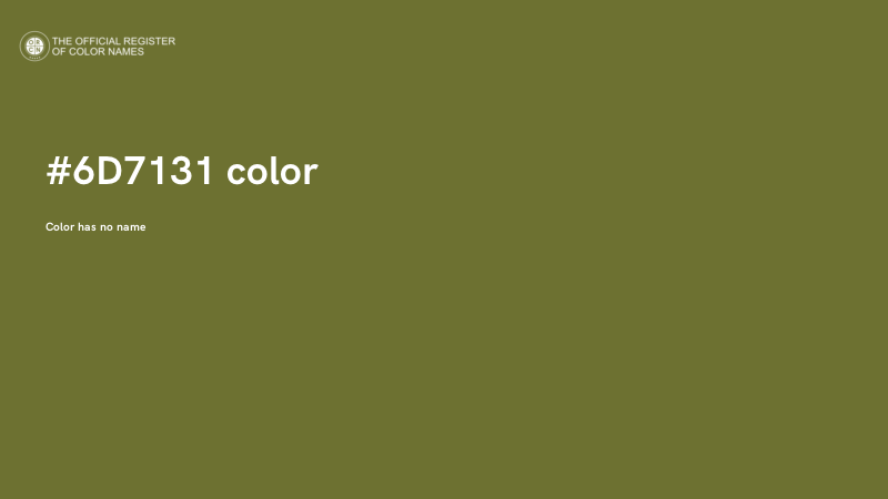 #6D7131 color image