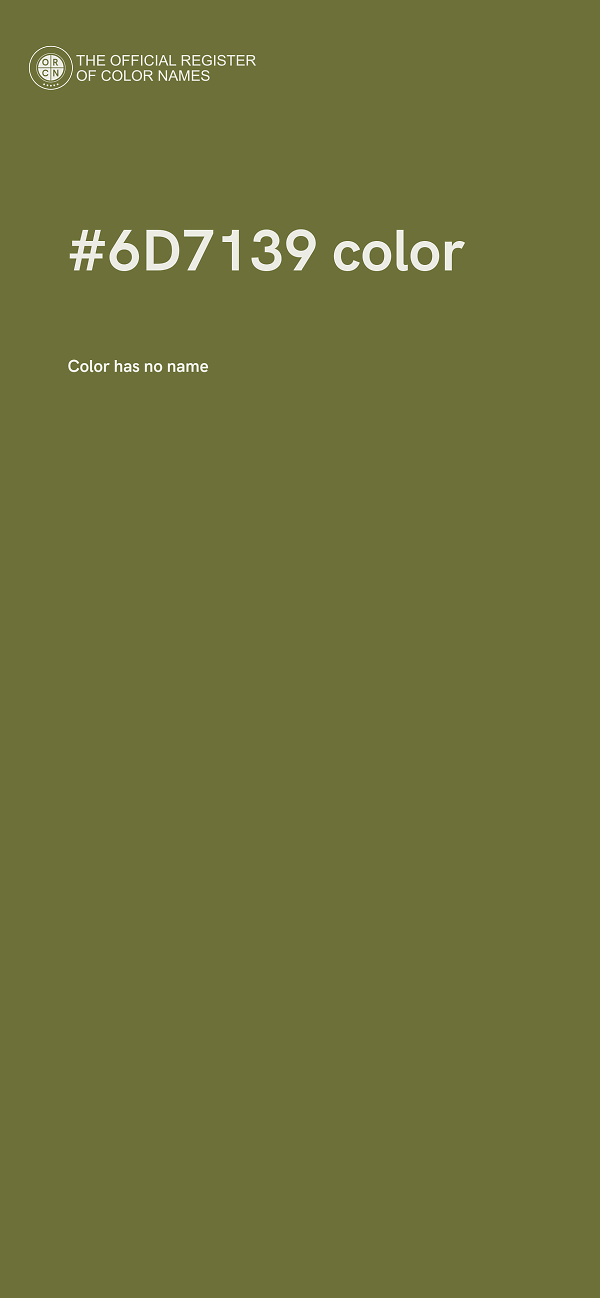 #6D7139 color image