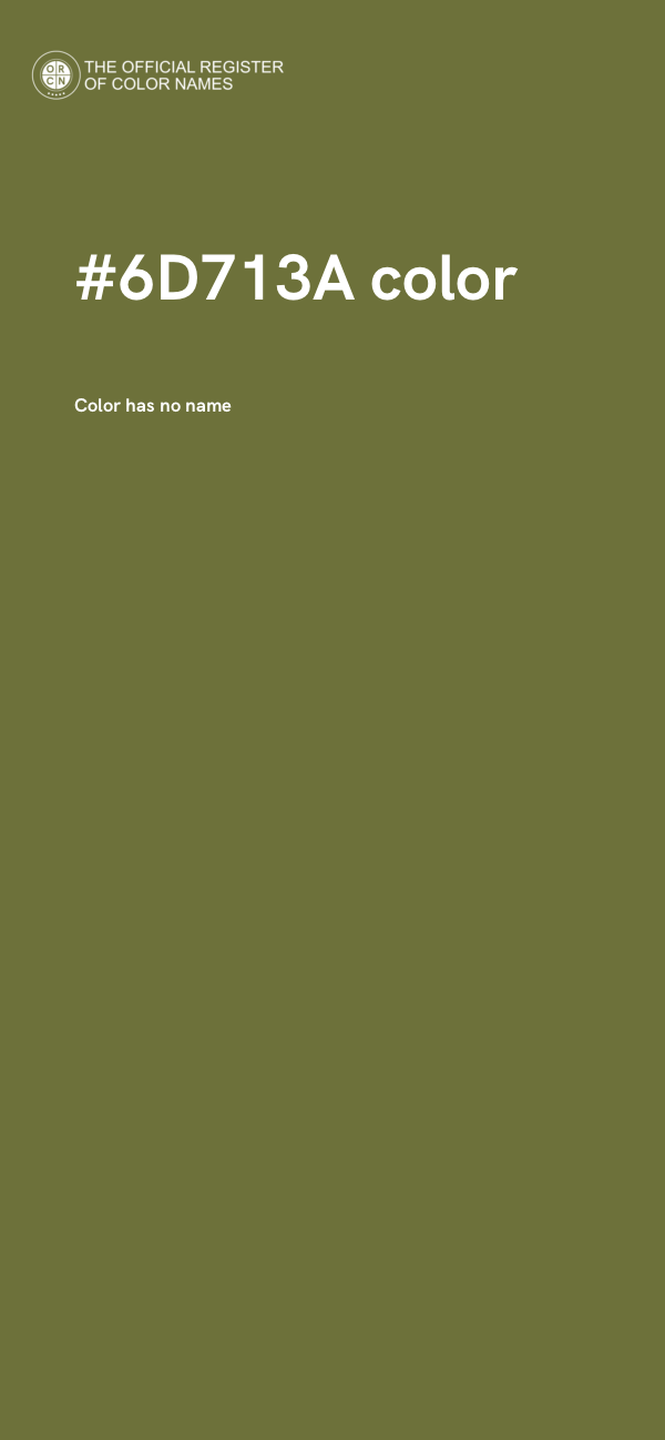 #6D713A color image