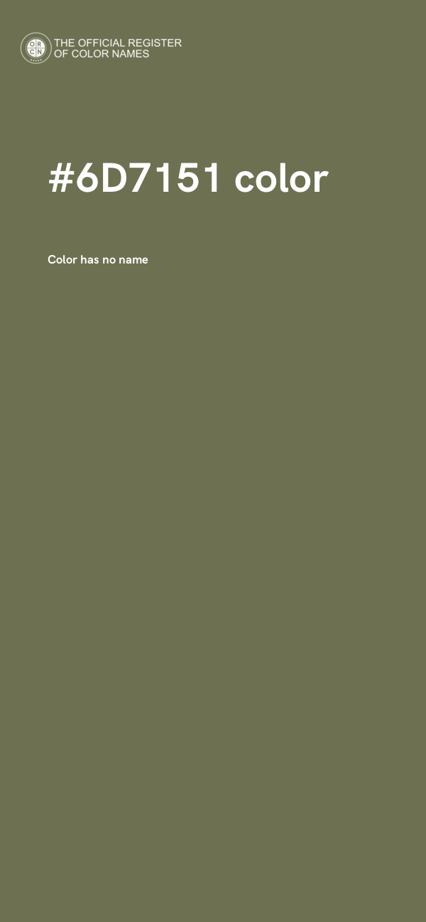 #6D7151 color image