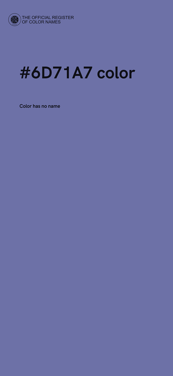 #6D71A7 color image