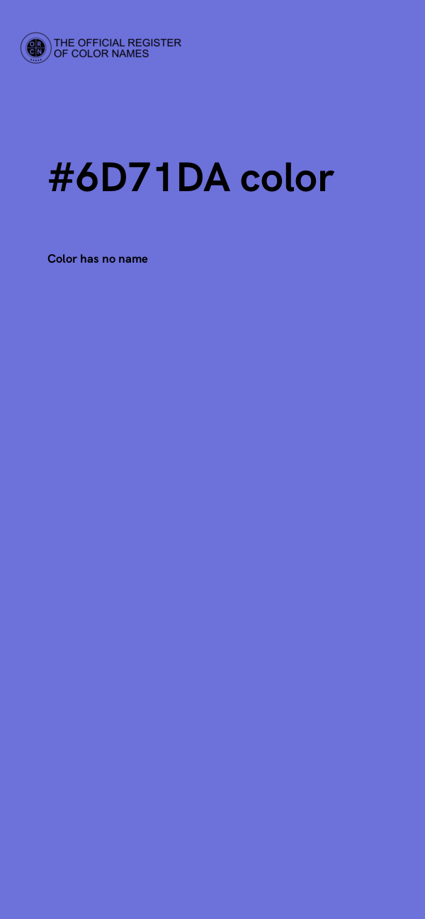 #6D71DA color image