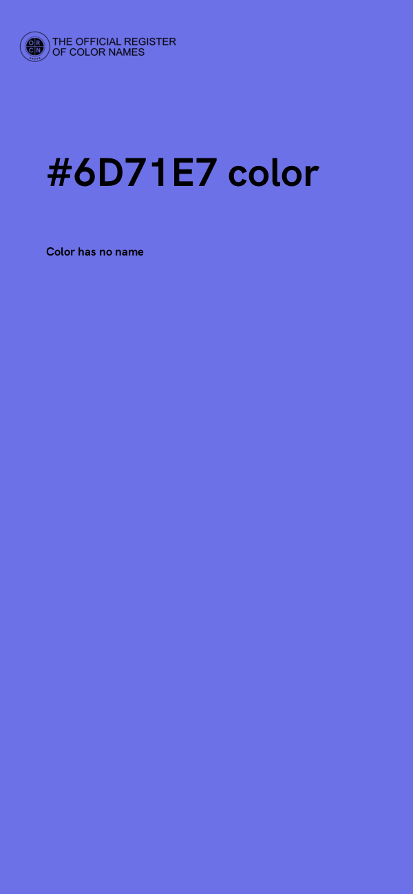#6D71E7 color image