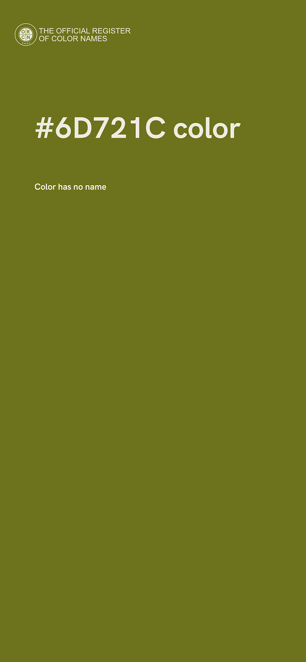 #6D721C color image