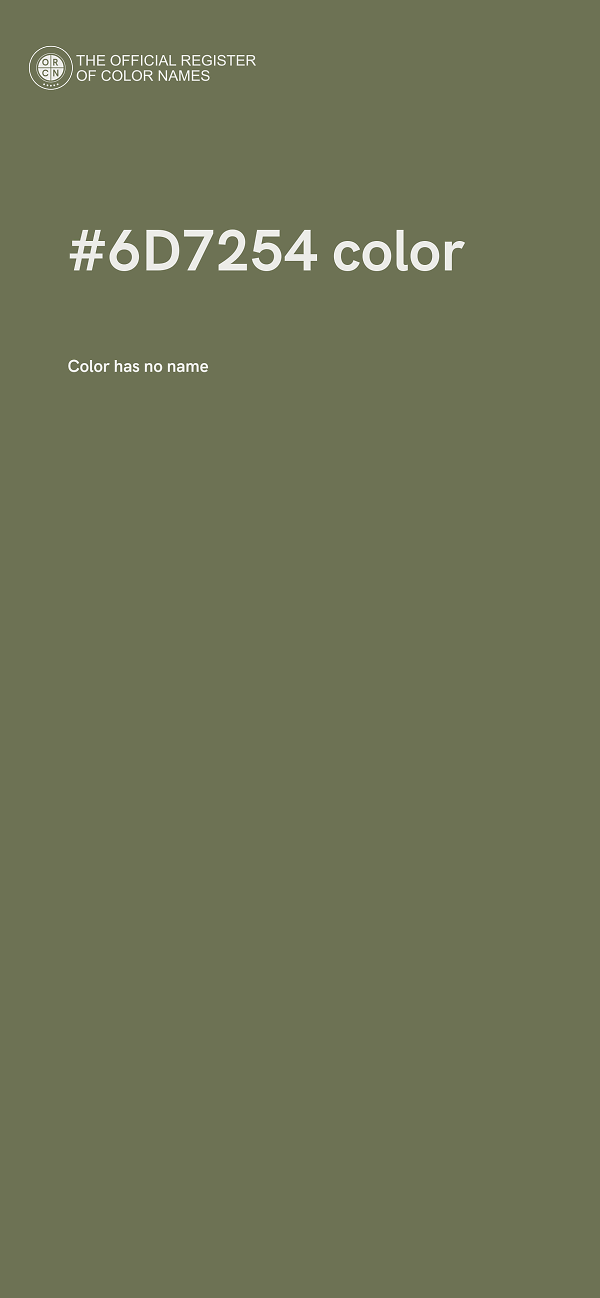 #6D7254 color image