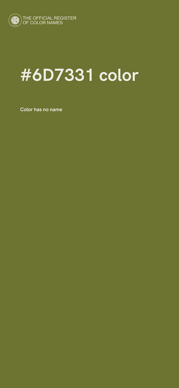 #6D7331 color image