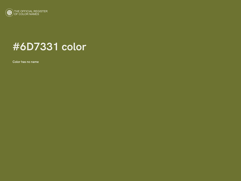 #6D7331 color image