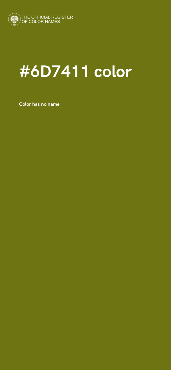 #6D7411 color image
