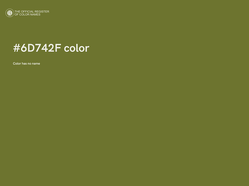 #6D742F color image