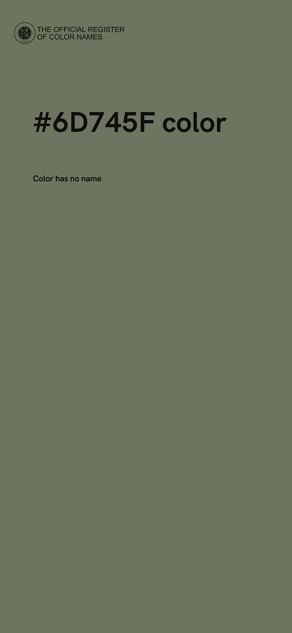 #6D745F color image