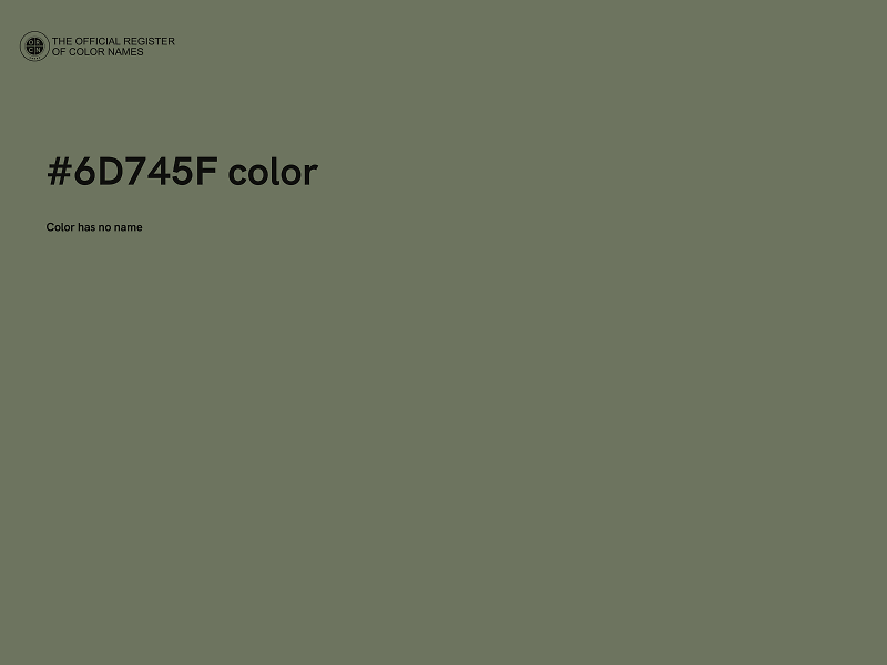 #6D745F color image