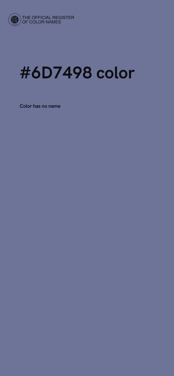 #6D7498 color image