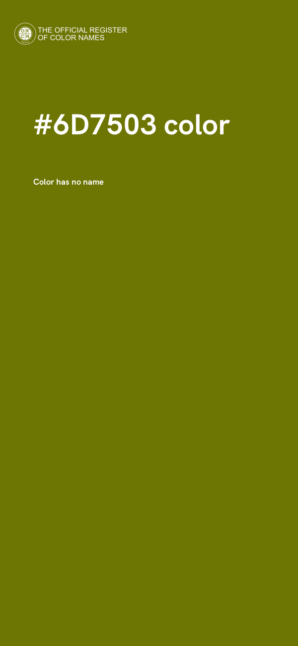 #6D7503 color image