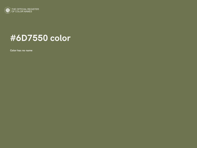 #6D7550 color image
