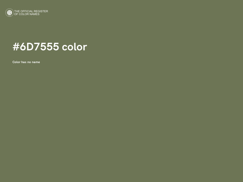 #6D7555 color image