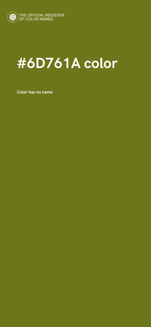 #6D761A color image