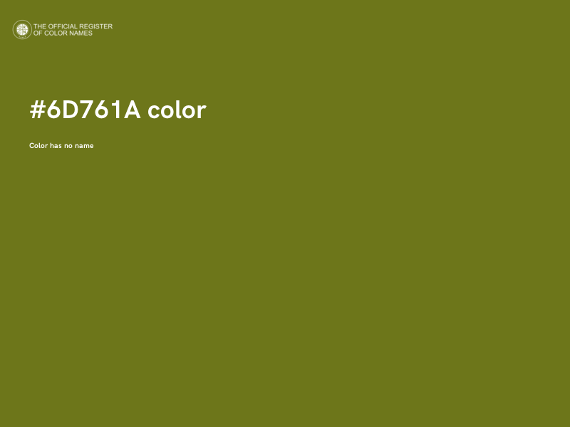 #6D761A color image