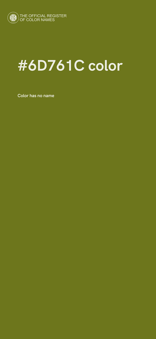 #6D761C color image
