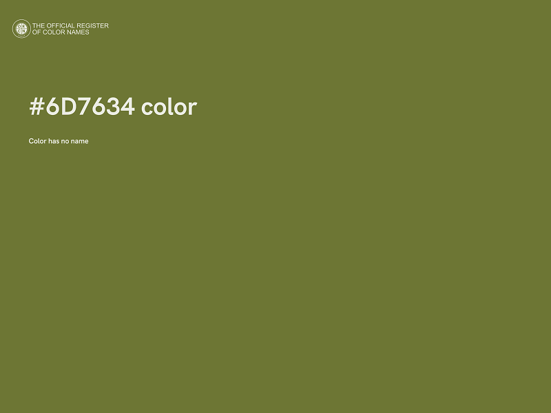 #6D7634 color image