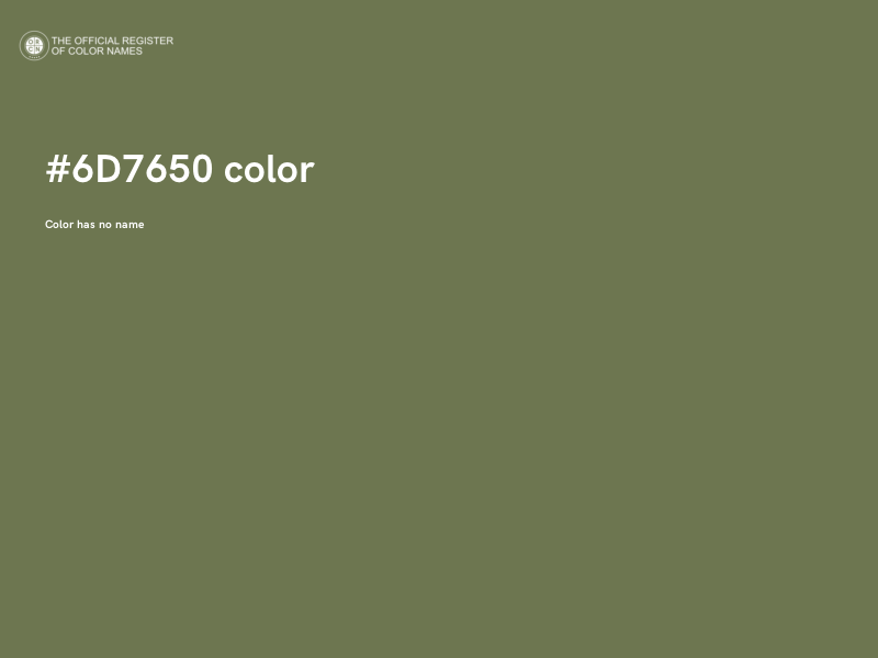 #6D7650 color image