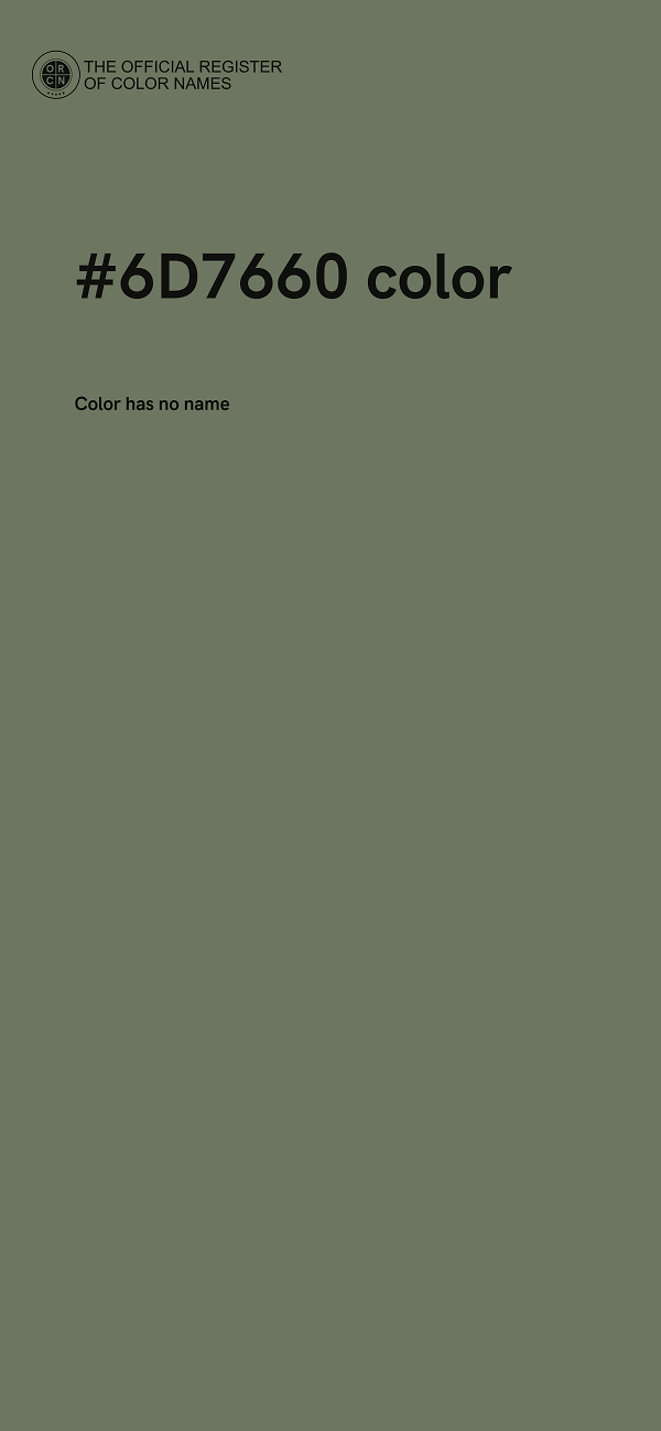 #6D7660 color image