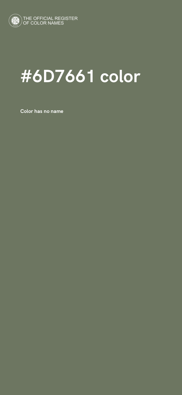 #6D7661 color image