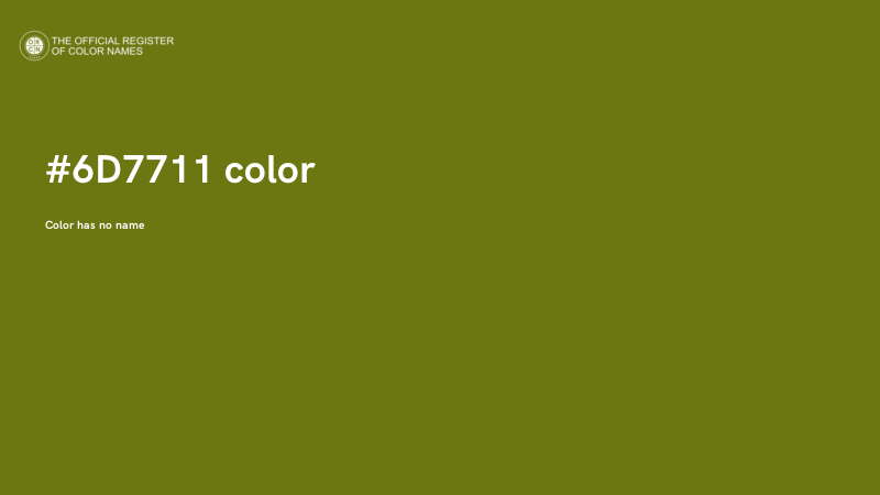 #6D7711 color image