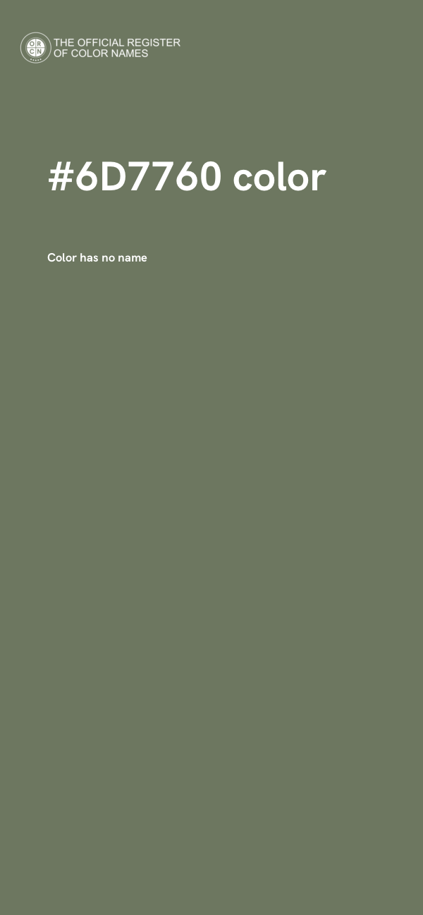 #6D7760 color image