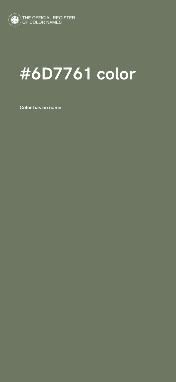 #6D7761 color image