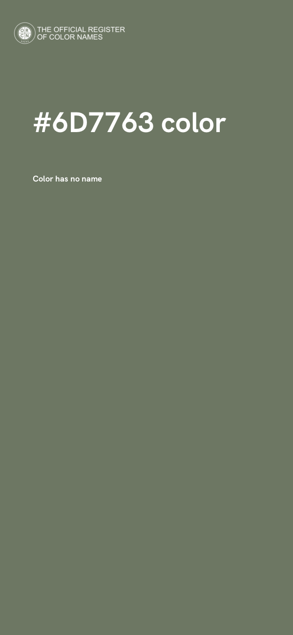 #6D7763 color image