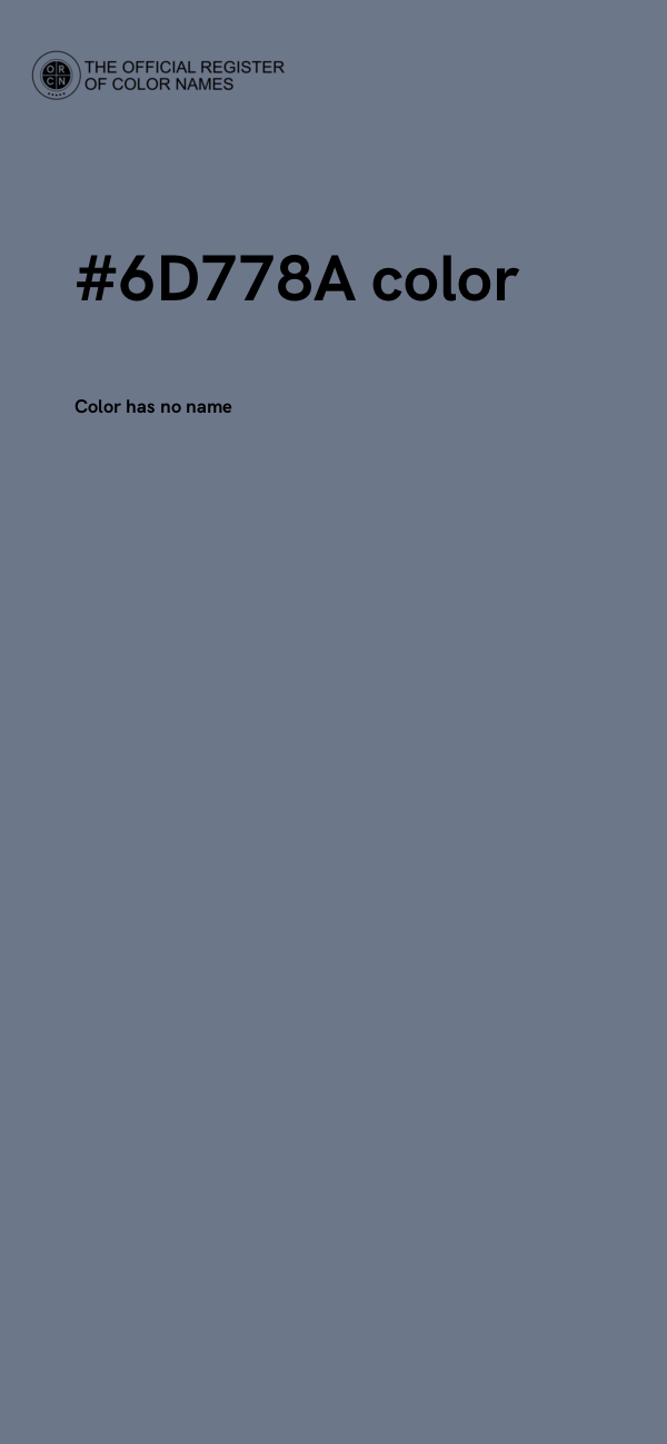 #6D778A color image
