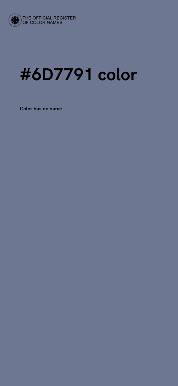 #6D7791 color image