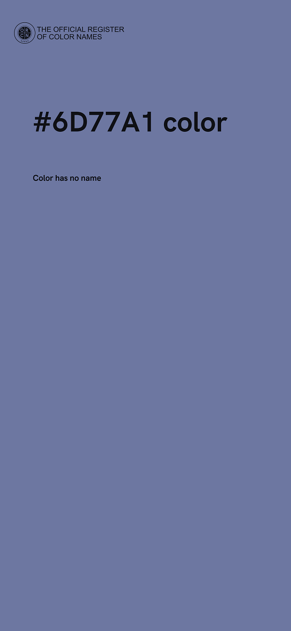 #6D77A1 color image