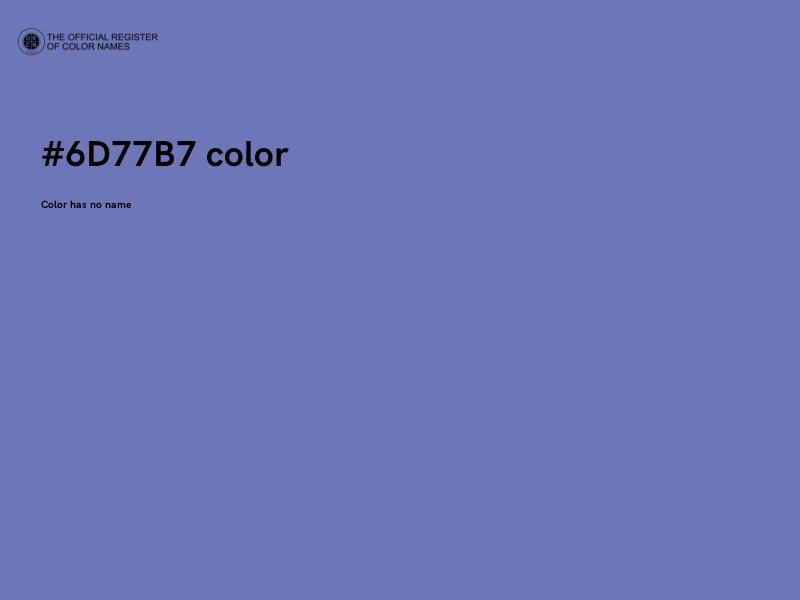 #6D77B7 color image