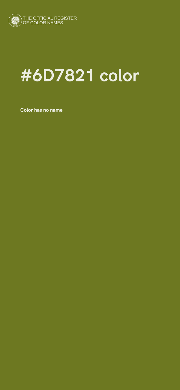 #6D7821 color image