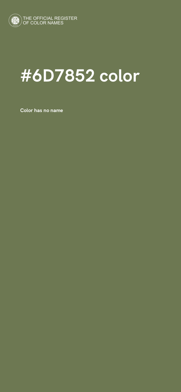 #6D7852 color image