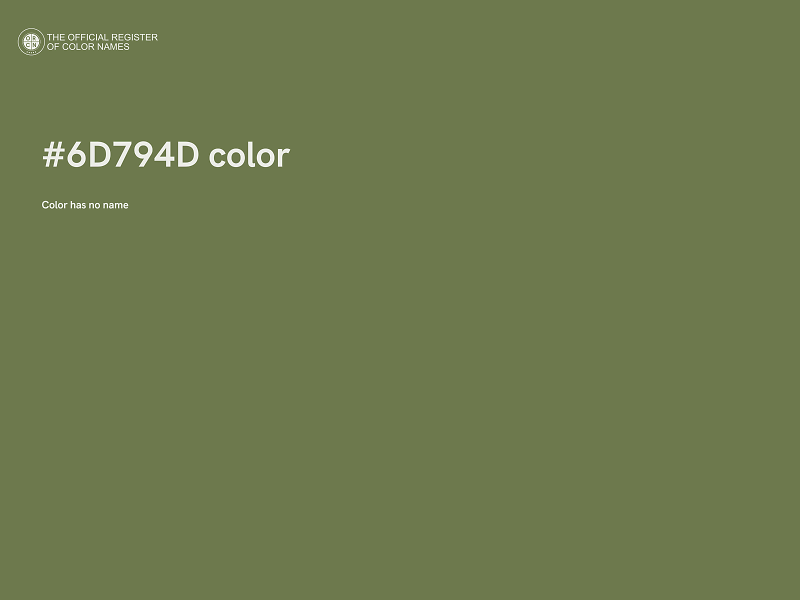 #6D794D color image