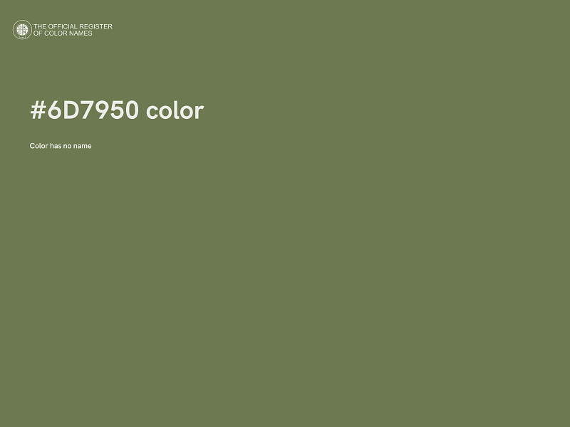 #6D7950 color image