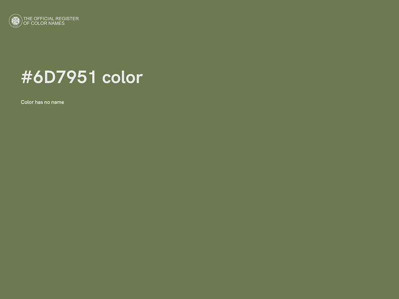 #6D7951 color image