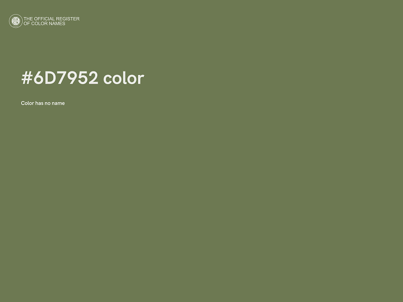 #6D7952 color image
