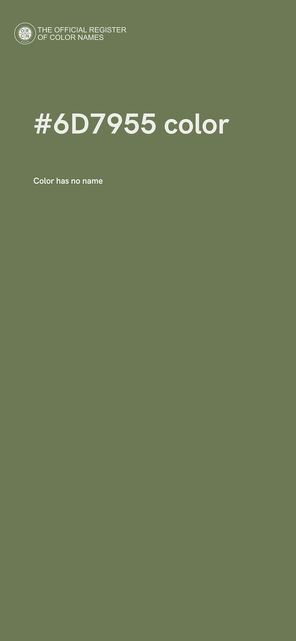 #6D7955 color image