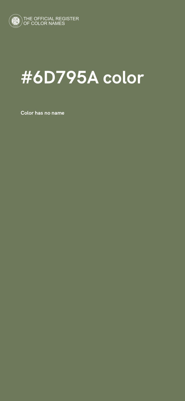#6D795A color image