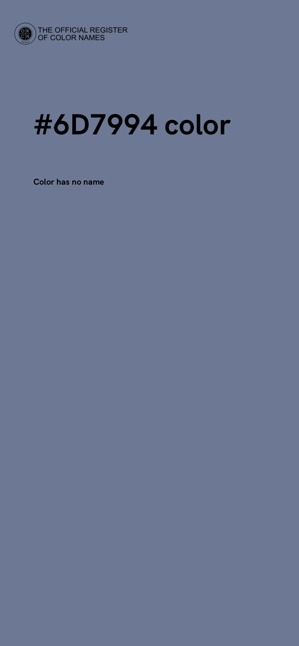 #6D7994 color image