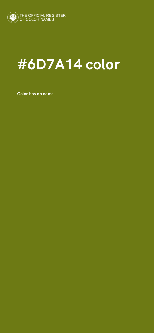 #6D7A14 color image