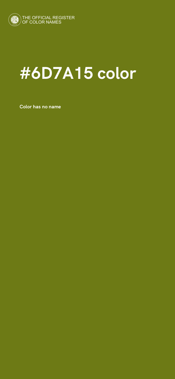#6D7A15 color image