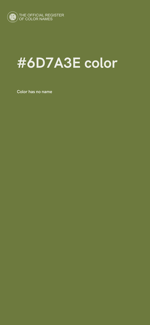 #6D7A3E color image