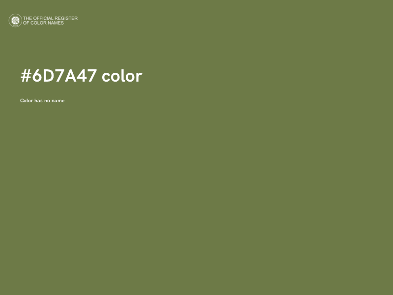 #6D7A47 color image