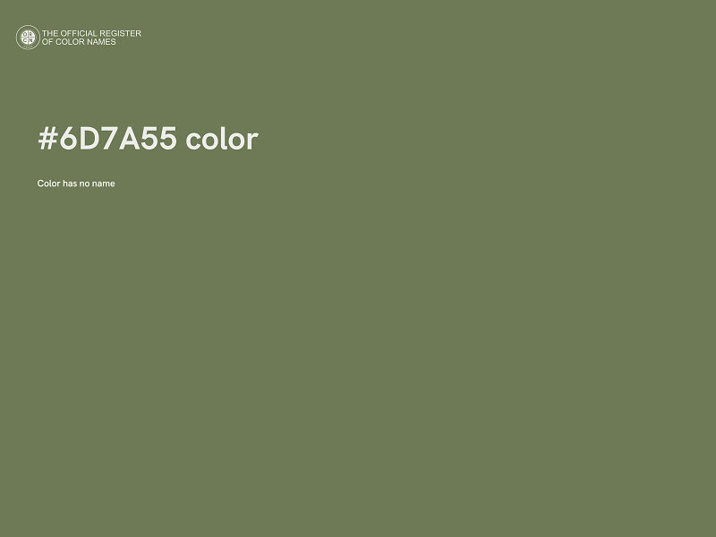 #6D7A55 color image